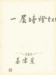 一屋暗灯txt