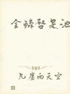 金鳞启是池中物