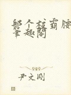 那个校霸腰好软笔趣阁封面