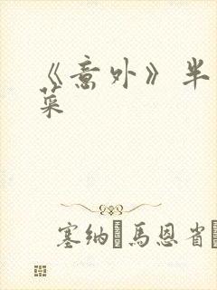 《意外》半截白菜封面