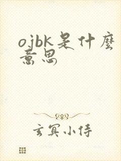 ojbk是什么意思封面