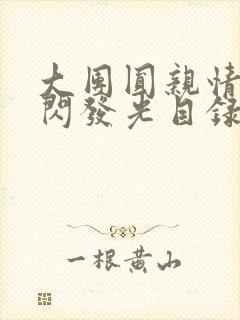 大团圆亲情会闪闪发光目录