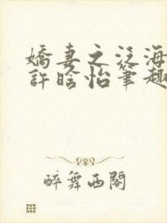 娇妻之泛海之舟许晗怡笔趣阁