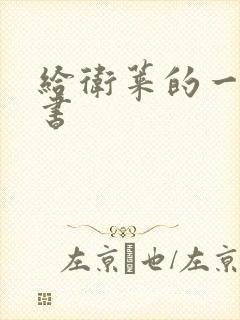 给卫莱的一封情书封面