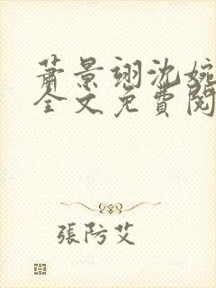 萧景翊沈婉小说全文免费阅读