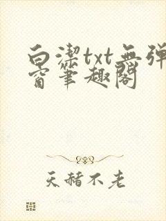 白洁txt无弹窗笔趣阁