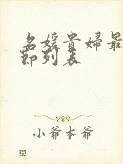 名媛贵妇最新章节列表