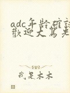 adc年龄确认欢迎大驾光临小说