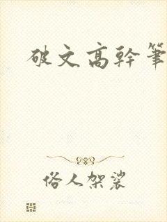 破文高干笔趣阁