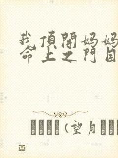 我顶开妈妈的生命上之门目录封面