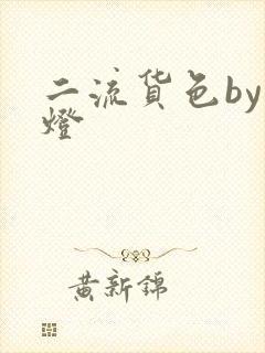 二流货色by尾灯封面