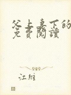 父上妻下的小说免费阅读