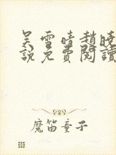 吴雪晴赵晓东小说免费阅读