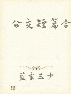 公交短篇合集封面