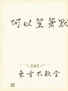 何以笙箫默小说