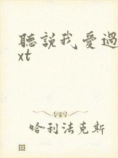 听说我爱过你txt