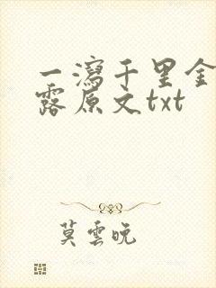 一泻千里金银花露原文txt