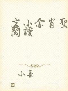 言小念肖圣免费阅读