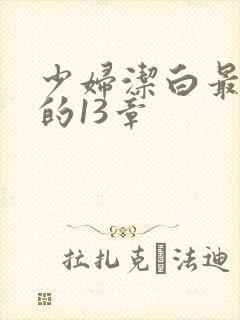 少妇洁白最刺激的13章