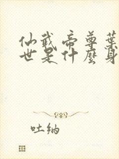 仙武帝尊叶辰前世是什么身份封面