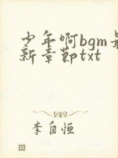 少年啊bgm最新章节txt封面