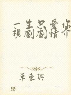 一生只爱你 电视剧剧情介绍