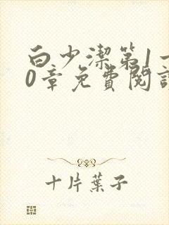 白少洁第1一40章免费阅读