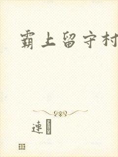 霸上留守村妇封面