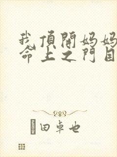 我顶开妈妈的生命上之门目录封面