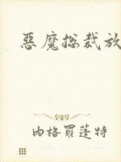 恶魔总裁放了我封面