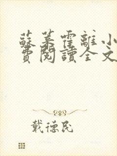 苏莱霍离小说免费阅读全文