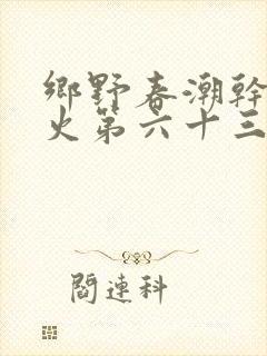 乡野春潮干柴烈火第六十三章
