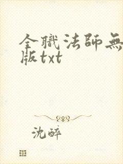 全职法师无删减版txt