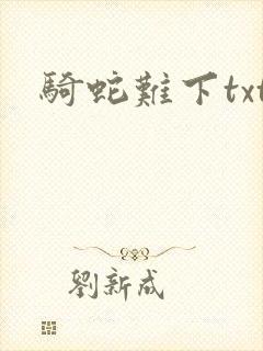 骑蛇难下txt封面