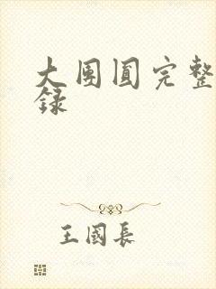 大团圆完整版目录