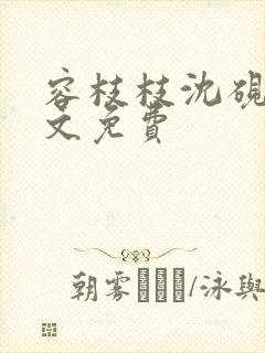 容枝枝沈砚书全文免费