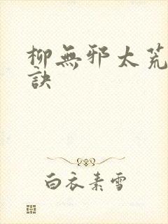 柳无邪太荒吞天诀封面