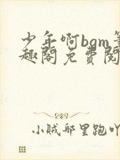 少年啊bgm笔趣阁免费阅读全文下载封面