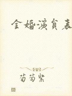 金婚演员表封面