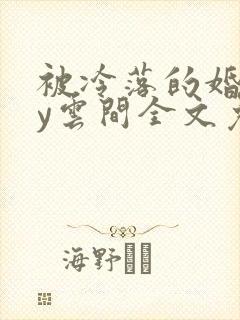 被冷落的婚姻by云间全文免费笔趣阁