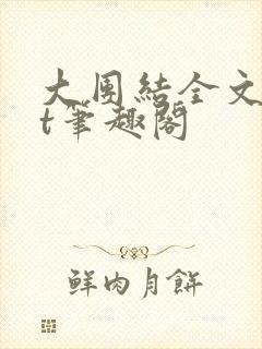 大团结全文txt笔趣阁