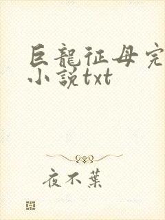 巨龙征母完结版小说txt