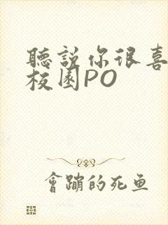 听说你很喜欢我校园PO封面