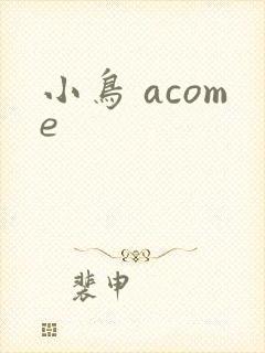 小鸟 acome