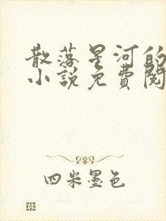 散落星河的记忆小说免费阅读全文封面