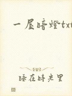 一屋暗灯txt