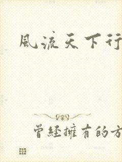 风流天下行封面