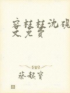 容枝枝沈砚书全文免费