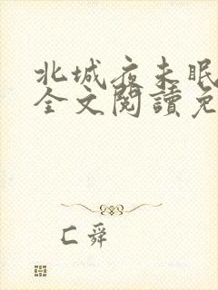 北城夜未眠小说全文阅读免费