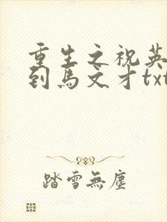 重生之祝英台遇到马文才txt